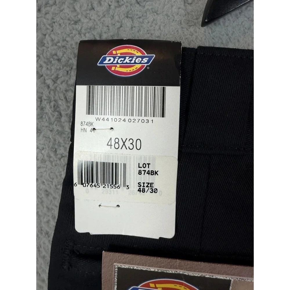 Dickies Mens 874 Classic Fit Work Chino Pants Black 48x30 New